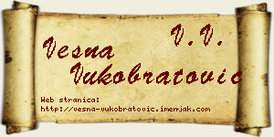 Vesna Vukobratović vizit kartica